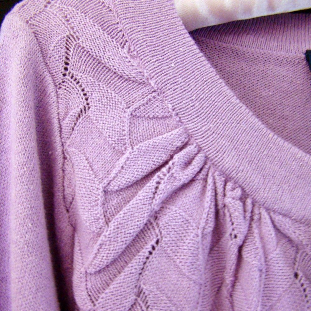 Basic Editions Single Button Textured Cardigan M - Picture 2 of 4
